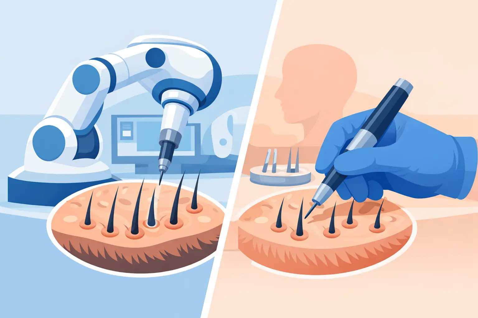 Robotic FUE vs Manual Extraction
